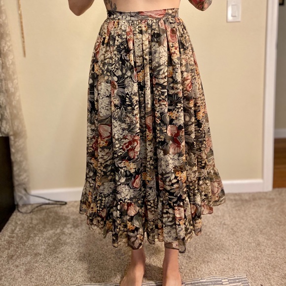 Vintage Floral Skirt Mr Beau by RL Davis 70s - Picture 8 of 10